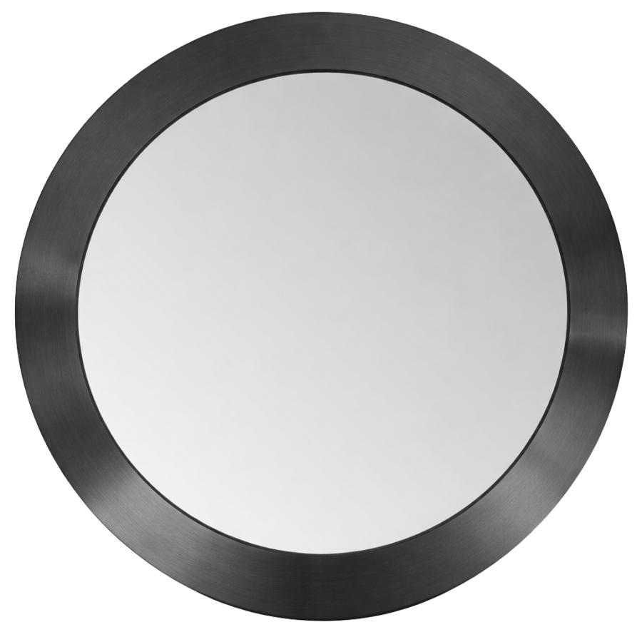 80cm Oculus Graphite Round Mirror